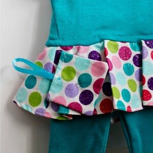 Colorful Polka Dot Dress with Ruffle